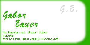 gabor bauer business card