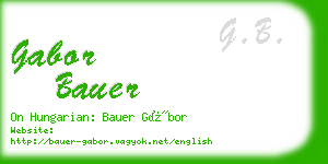 gabor bauer business card